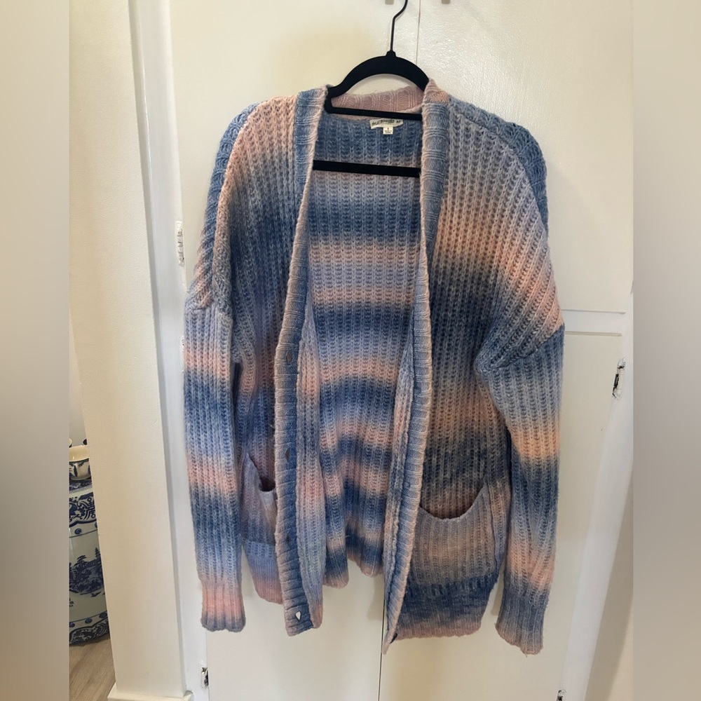For love and lemons Blue and Pink Knit Sweater